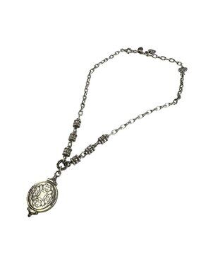 Brighton Silver Tone Necklace with "B" Monogram Pendant